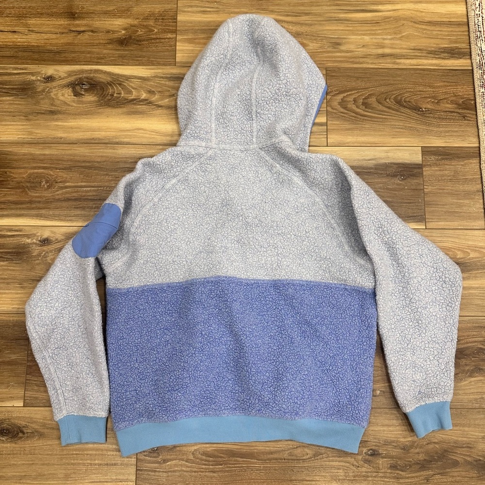 Outdoor Voices MegaFleece 1/2 Zip Pullover Hoodie Dusty Blue Size Medium Womens - Picture 4 of 9